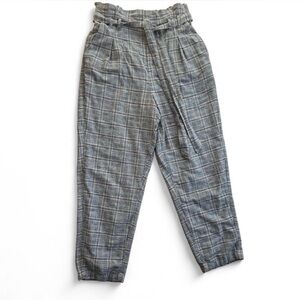 Plaid lined paper bag AE pants with pockets Sz M